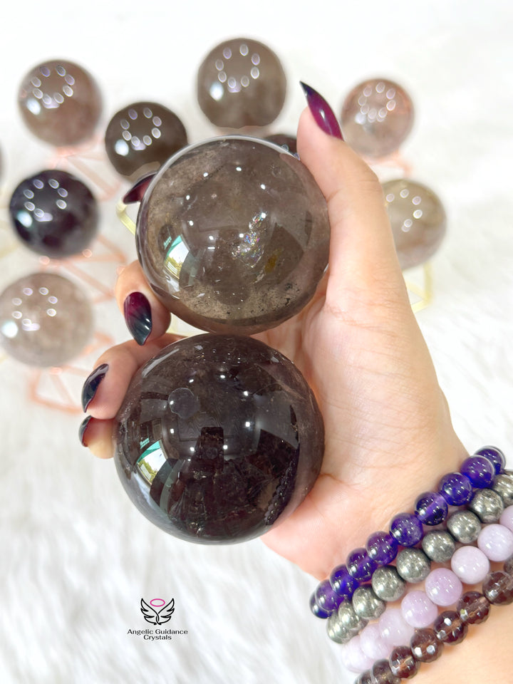 Smoky Quartz Sphere Large Aaa