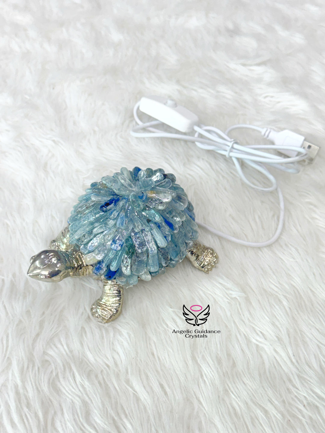 Kyanite Tortoise Lamp 1