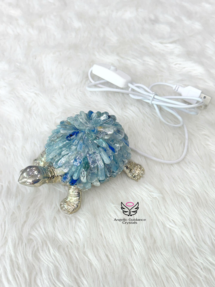 Kyanite Tortoise Lamp 1