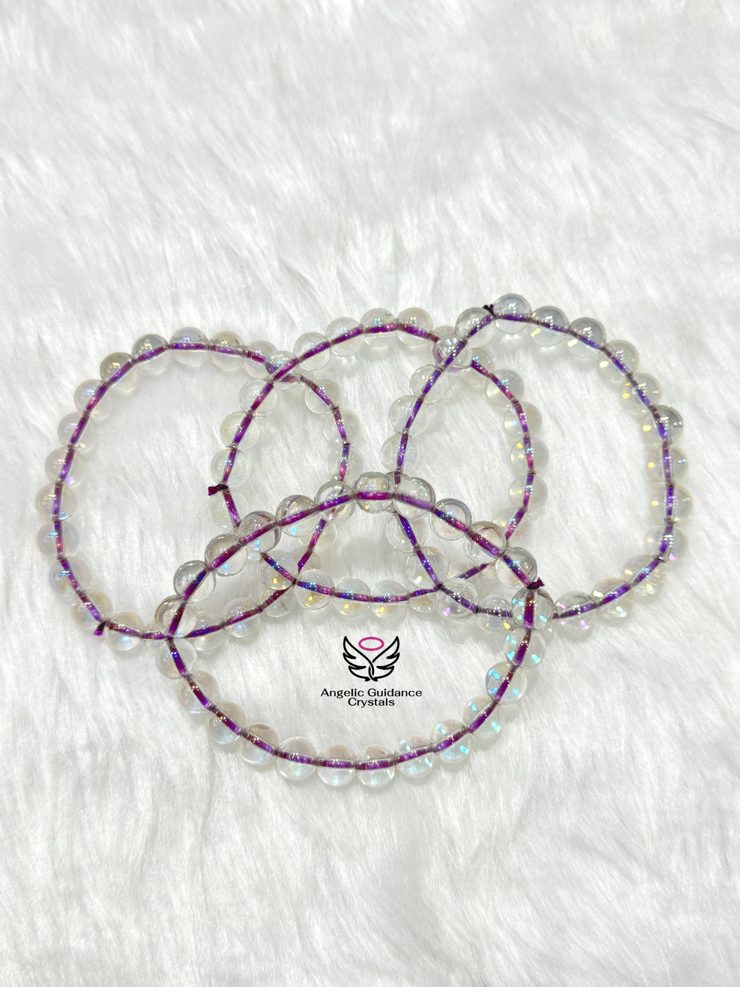 Aura Quartz Round Bracelet AAA