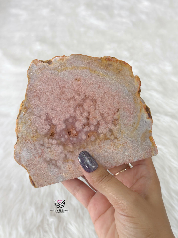 Pink Amethyst Druzy Freeform 1