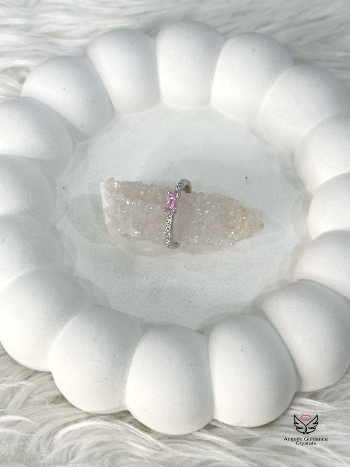 Rose Quartz Anti Tarnish Ring