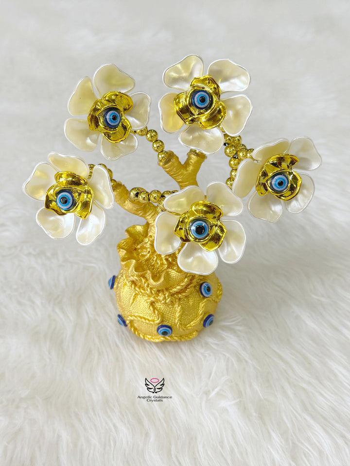 Evil Eye Flower Protection Tree White