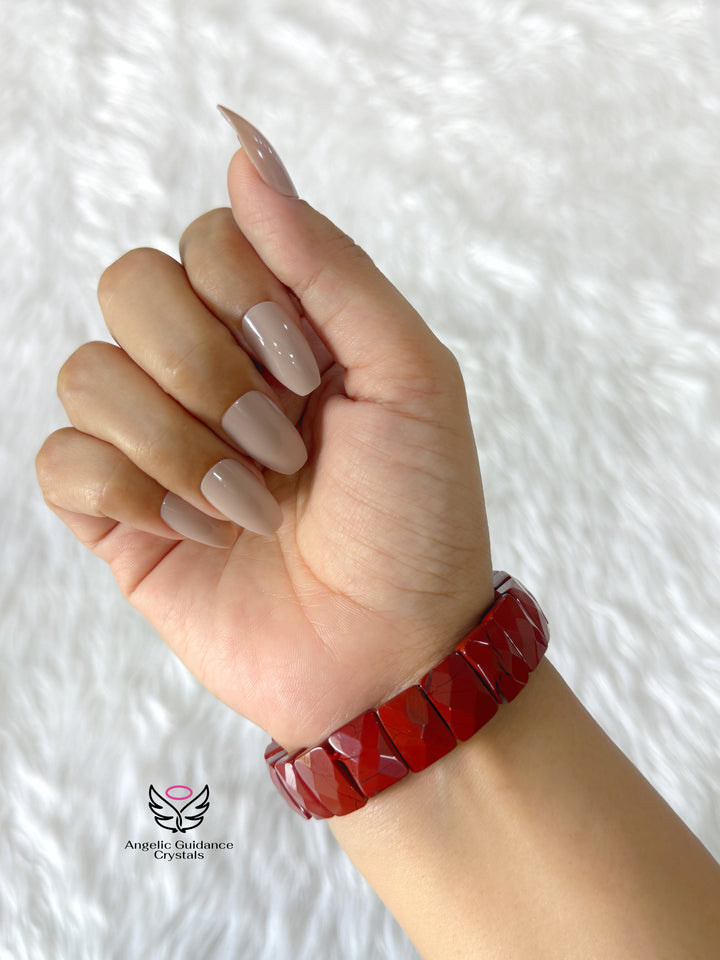 Red Jasper Pyramid Bracelet