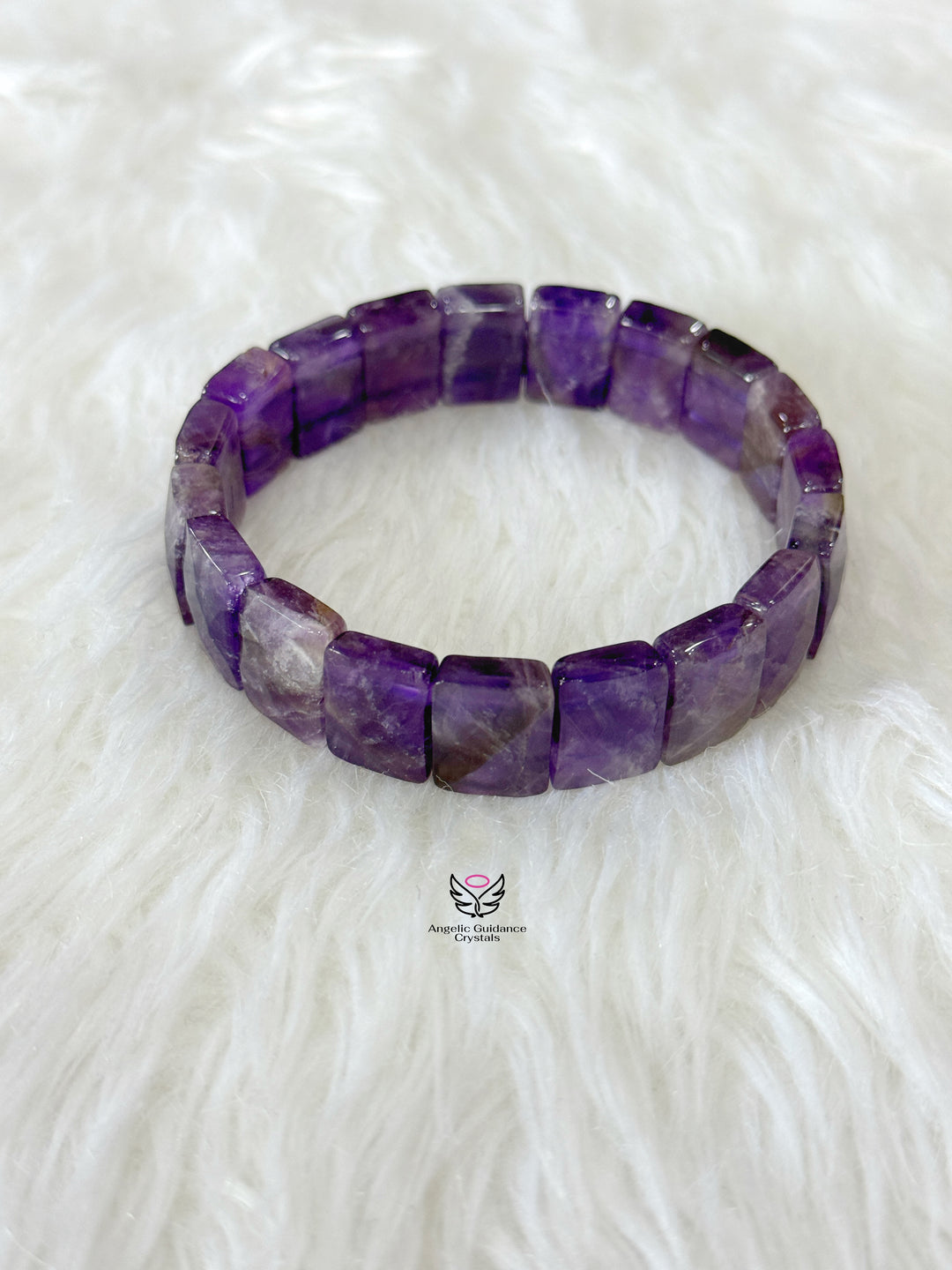 Amethyst Pyramid Bracelet