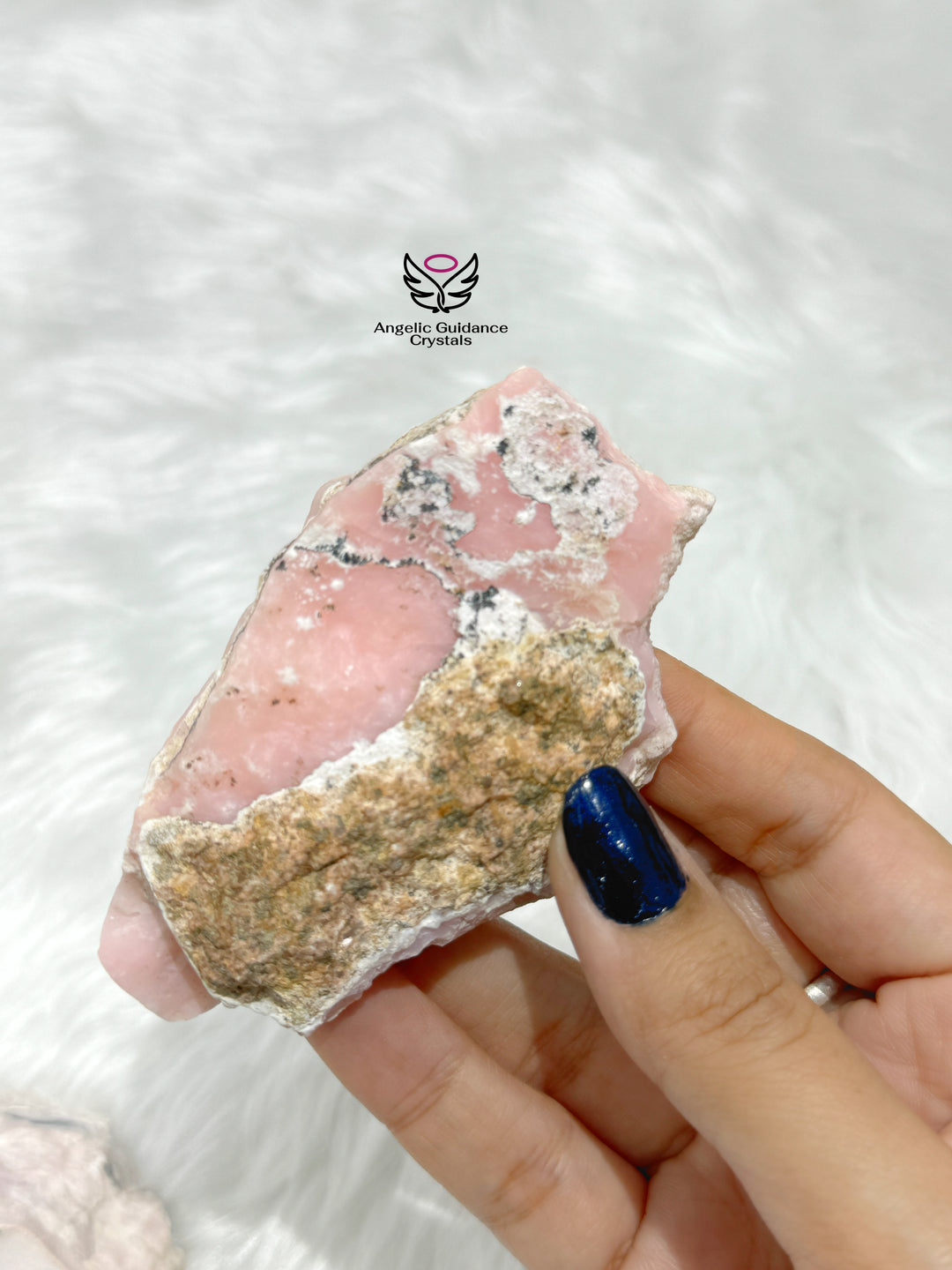 Pink Opal Raw Stone From Peru Medium