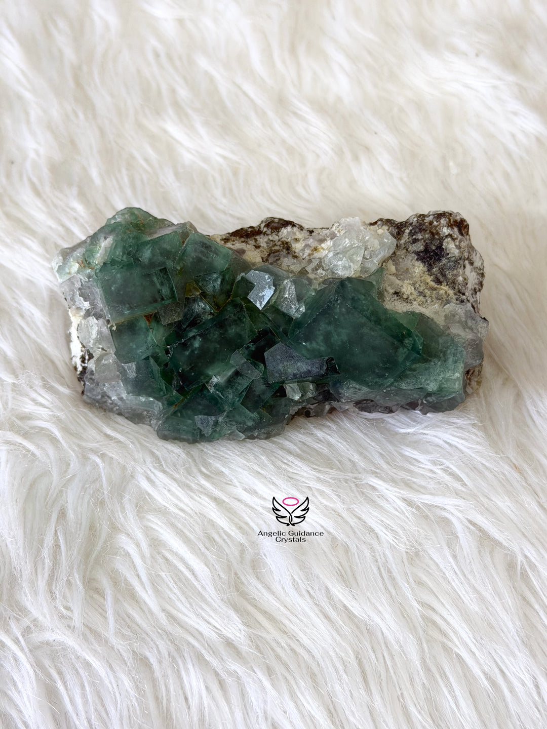 Green Fluorite Cubic Cluster 7