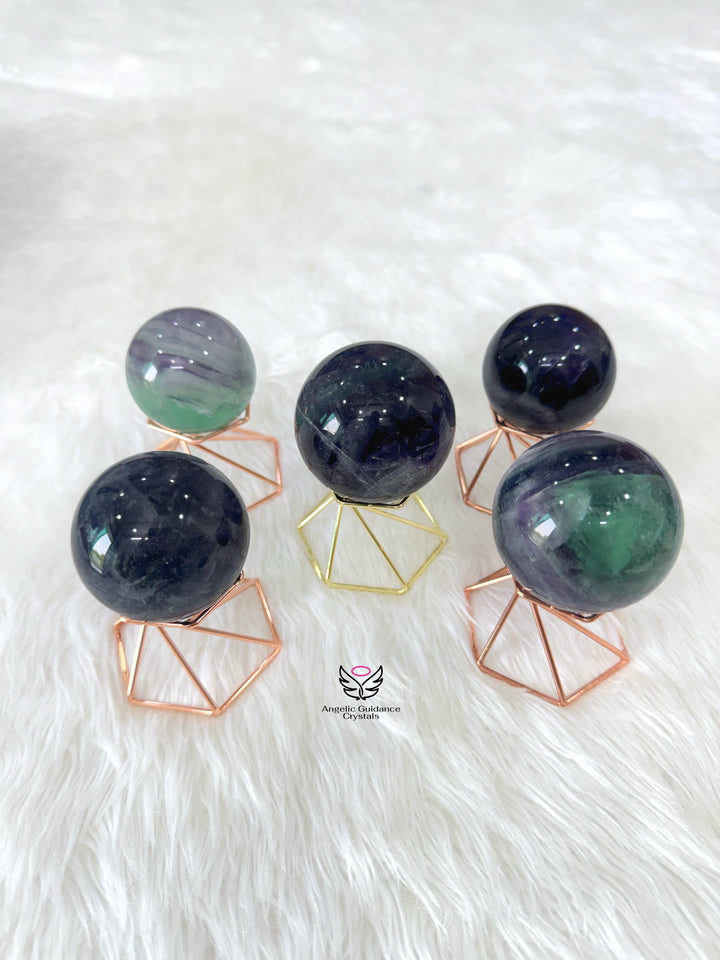 Rainbow Fluorite Sphere  Medium AAA