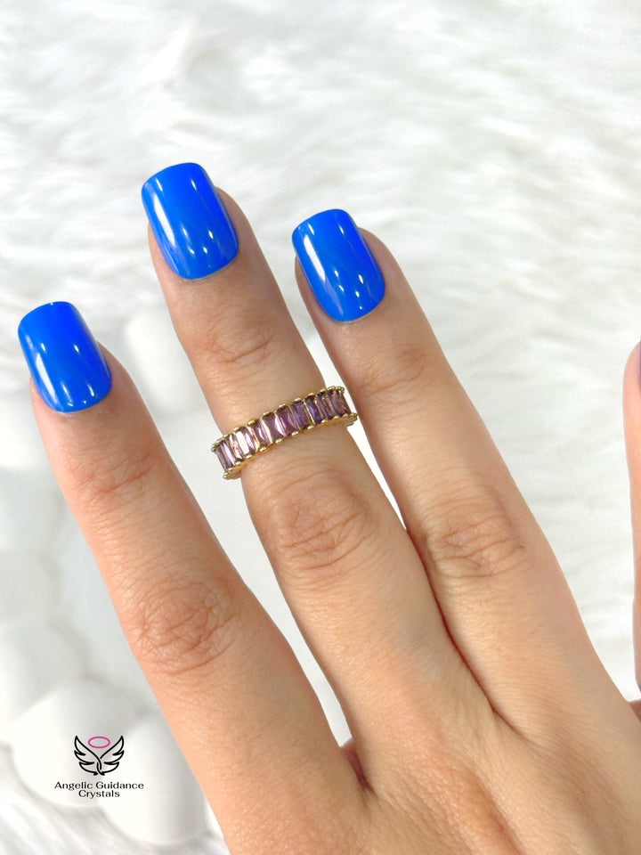 Amethyst Anti Tarnish Ring