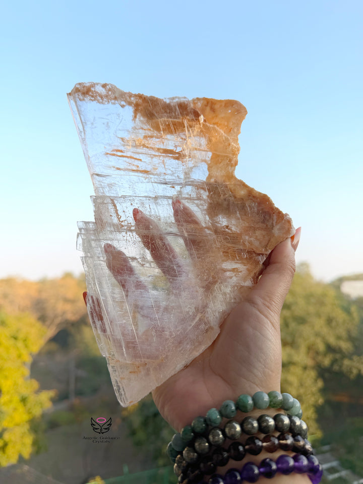 Selenite Transparent Raw Stone Xl 5