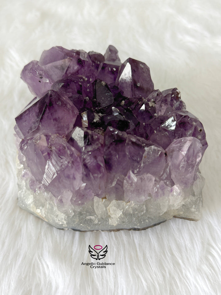 Amethyst Cacoxenite With Calcite Cluster