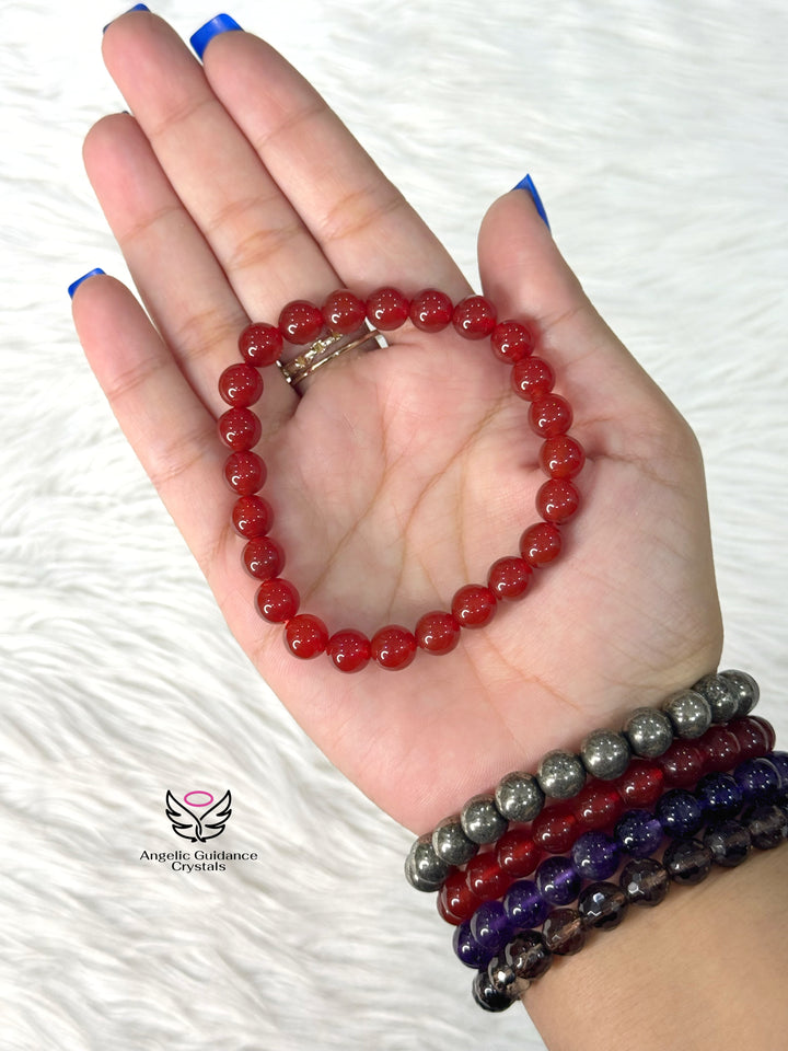 Carnelian Red Bracelet 8mm