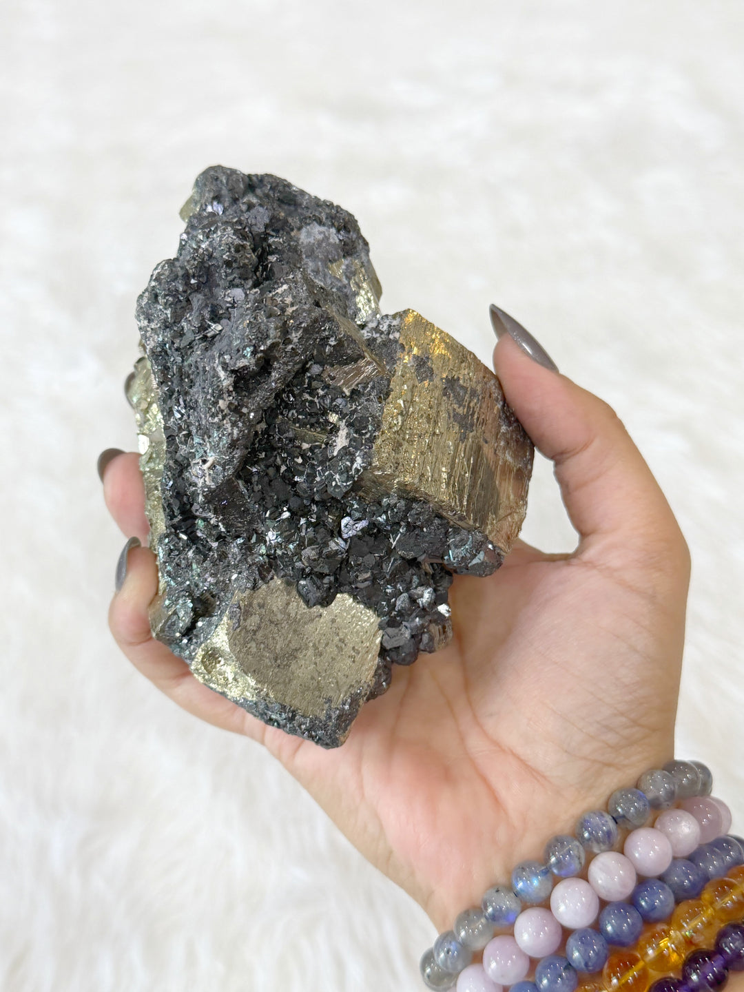 Pyrite Cubic Cluster With Sphalerite 20