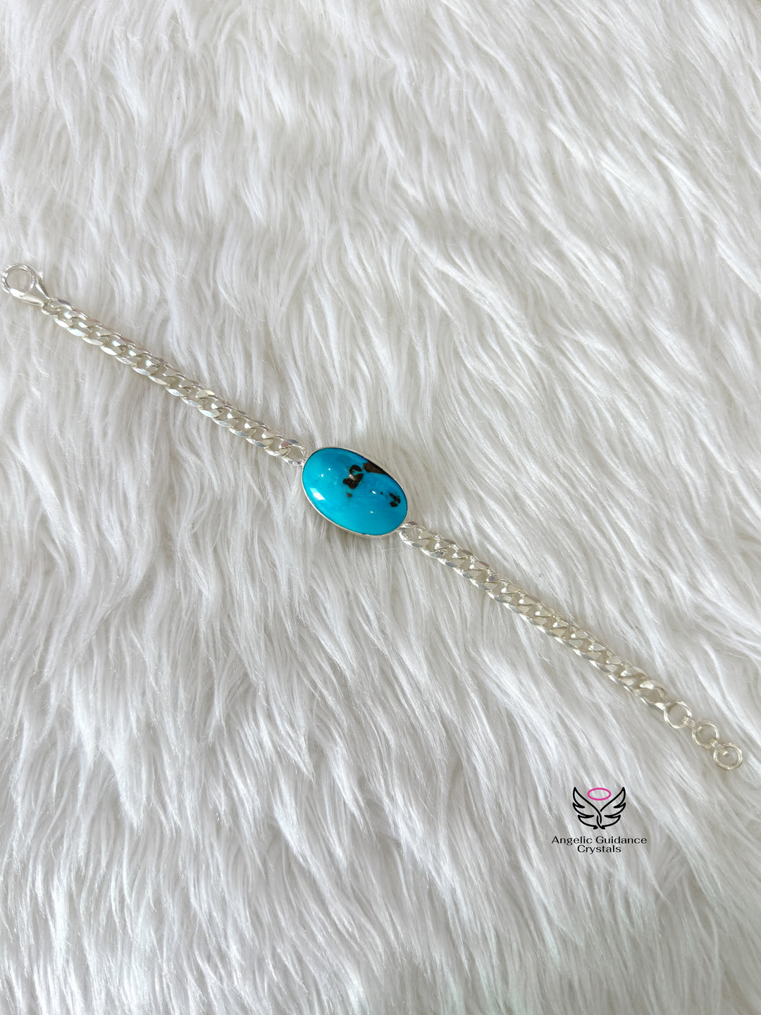 Turquoise Iranian Firoza Silver Bracelet