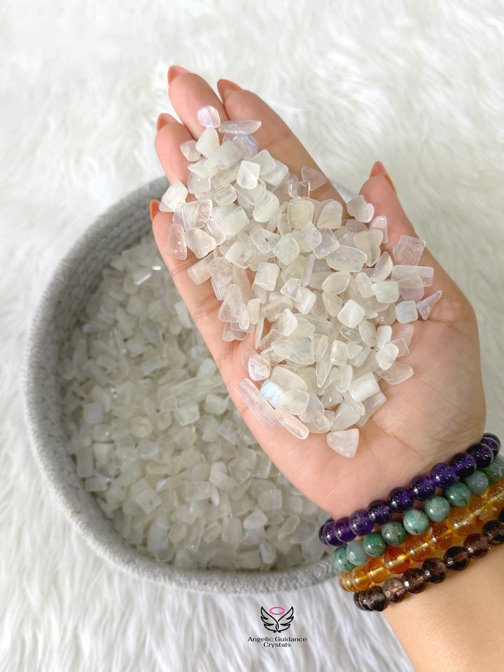 Rainbow Moonstone Chips