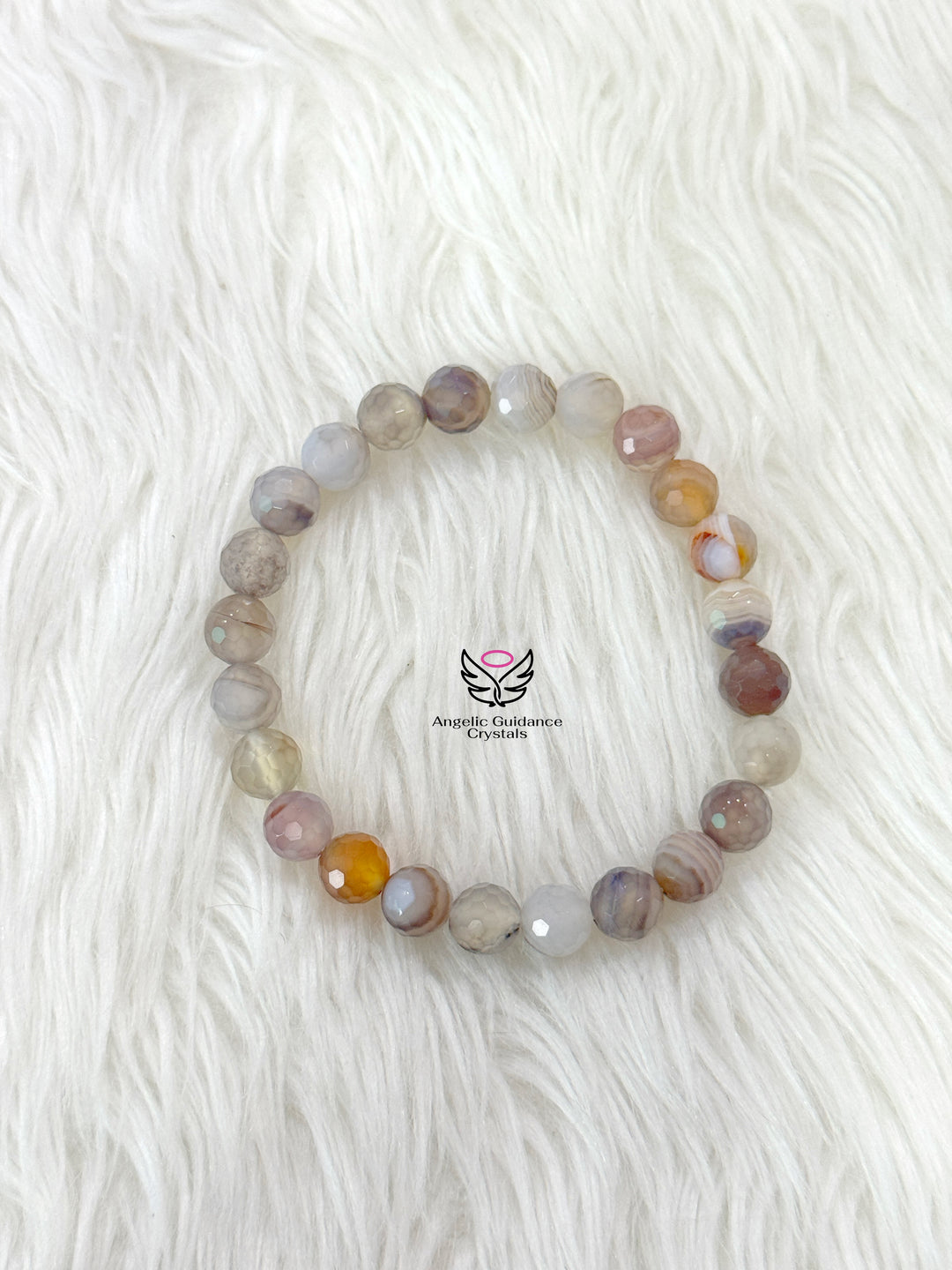 Botswana Agate Faceted 8mm Bracelet