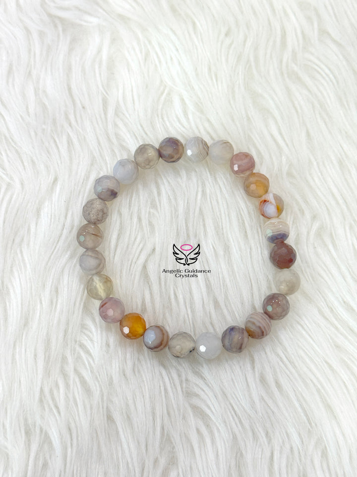 Botswana Agate Faceted 8mm Bracelet