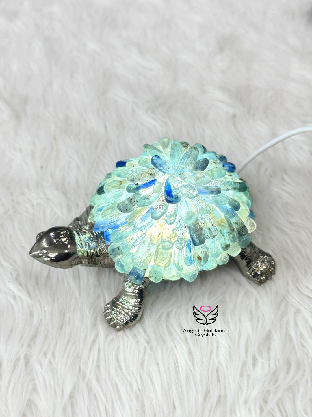 Kyanite Tortoise Lamp 2