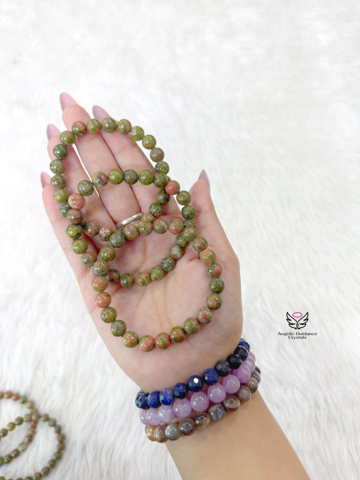Unakite Bracelet 8mm