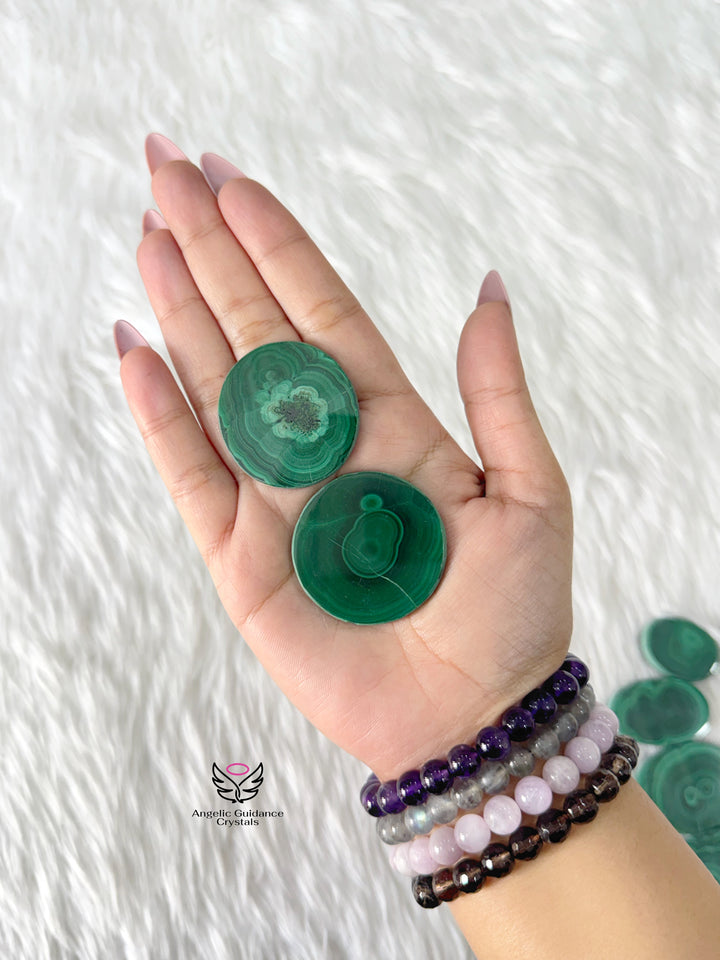 Malachite Slice Round