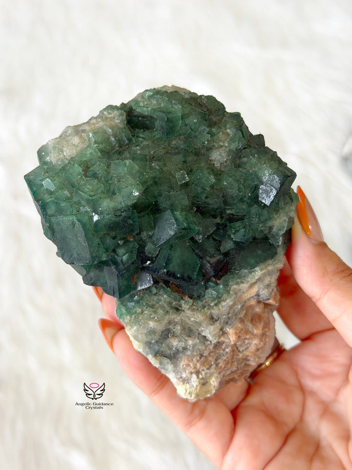Green Fluorite Cubic Cluster 10