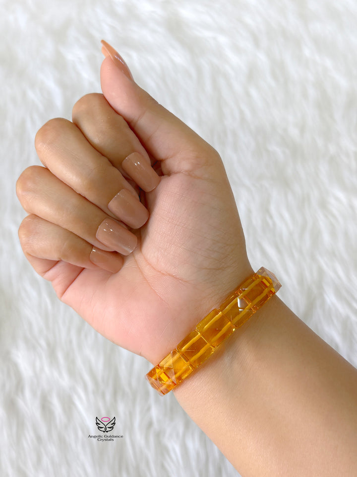 Citrine Pyramid Bracelet