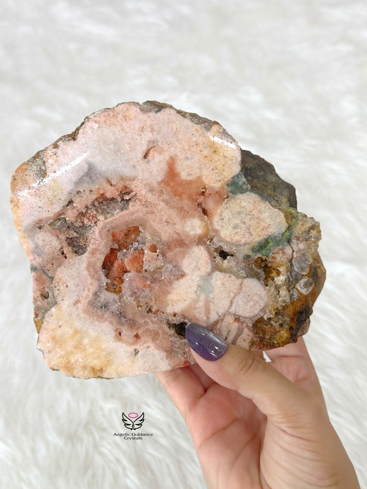 Pink Amethyst Druzy Freeform 3