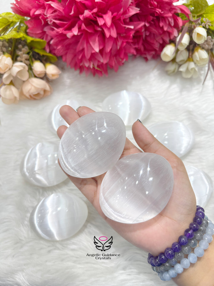 Selenite PalmStone
