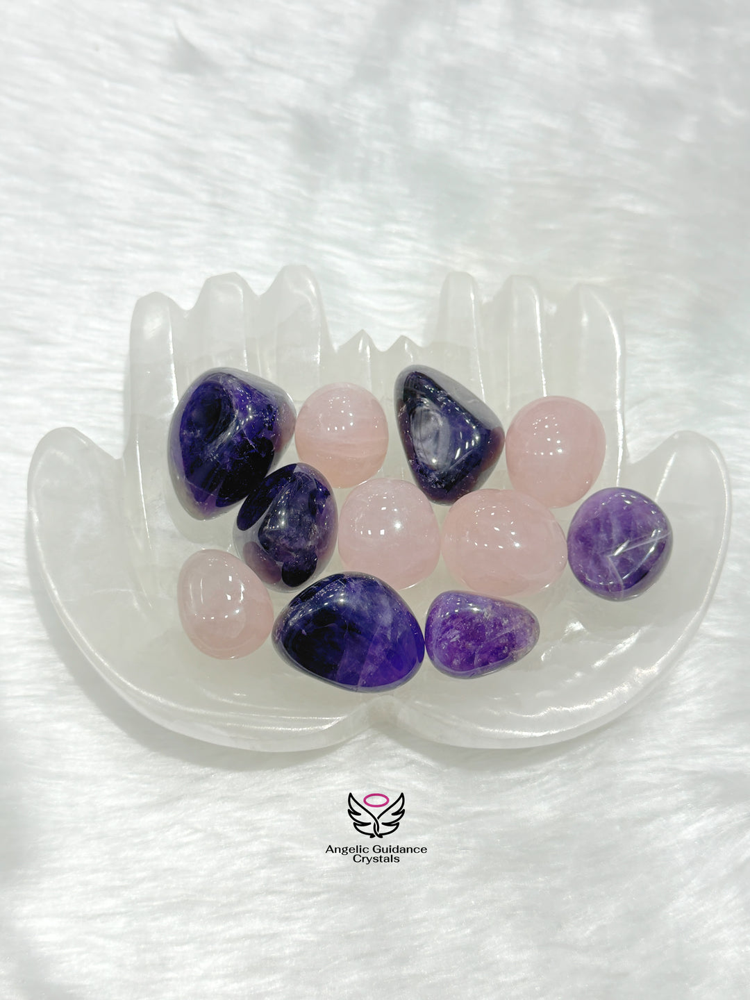 Selenite Hamsa Bowl