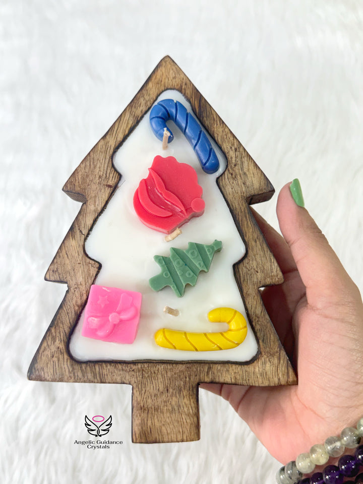 Christmas Wooden Tree Candle