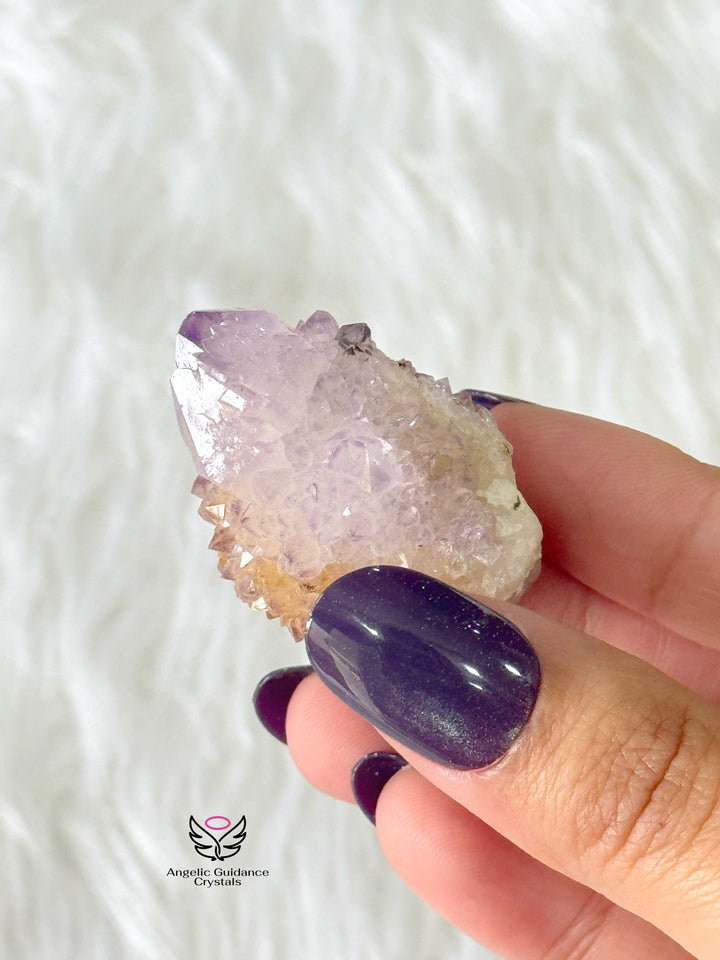 Amethyst With Spirit Quartz Cluster Small