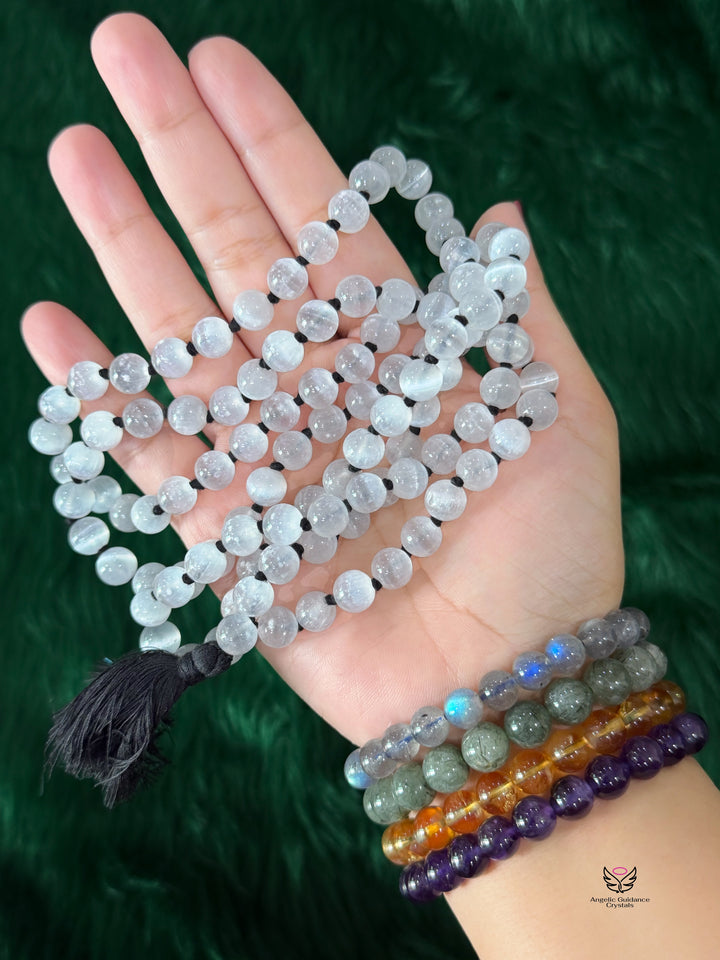 Selenite 108 Beads Mala 8mm
