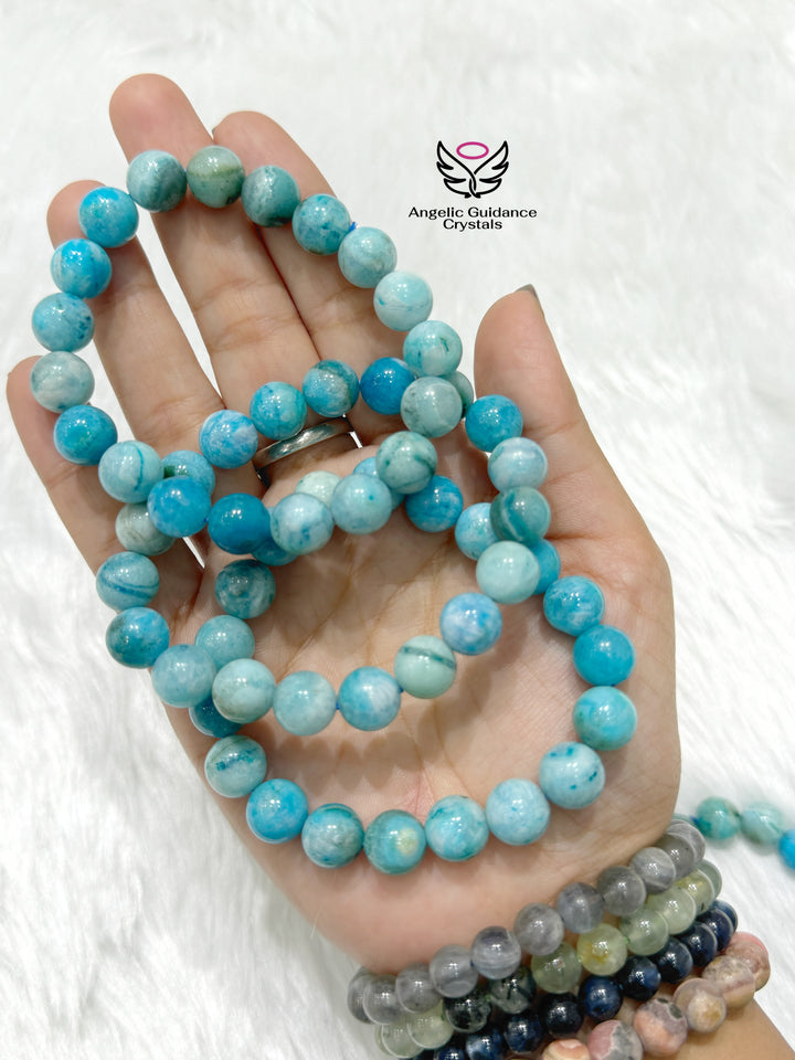 Blue Aragonite Bracelet 10 MM