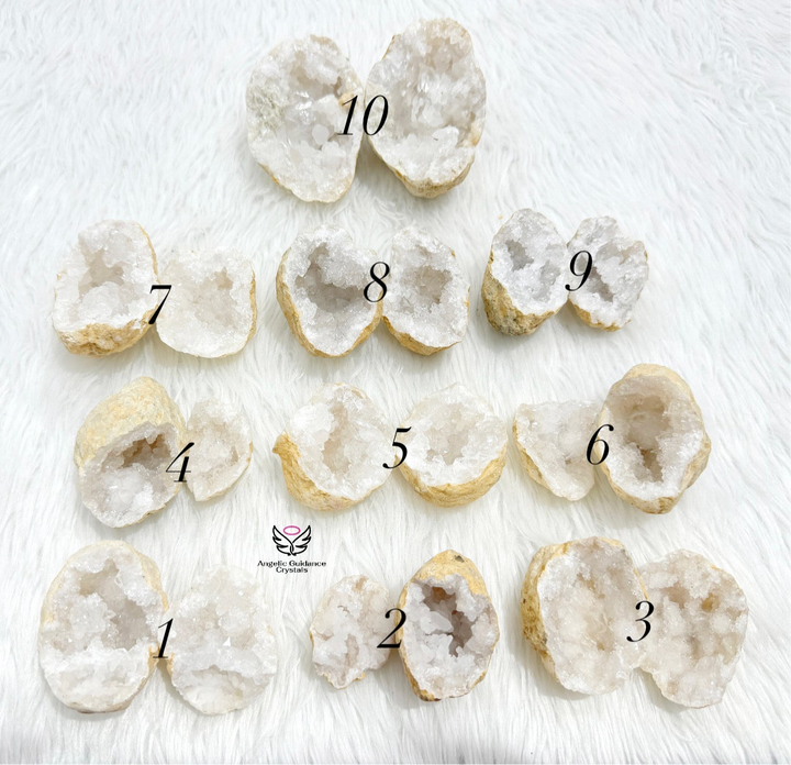 Quartz Wish Fulfilling Geode Pair