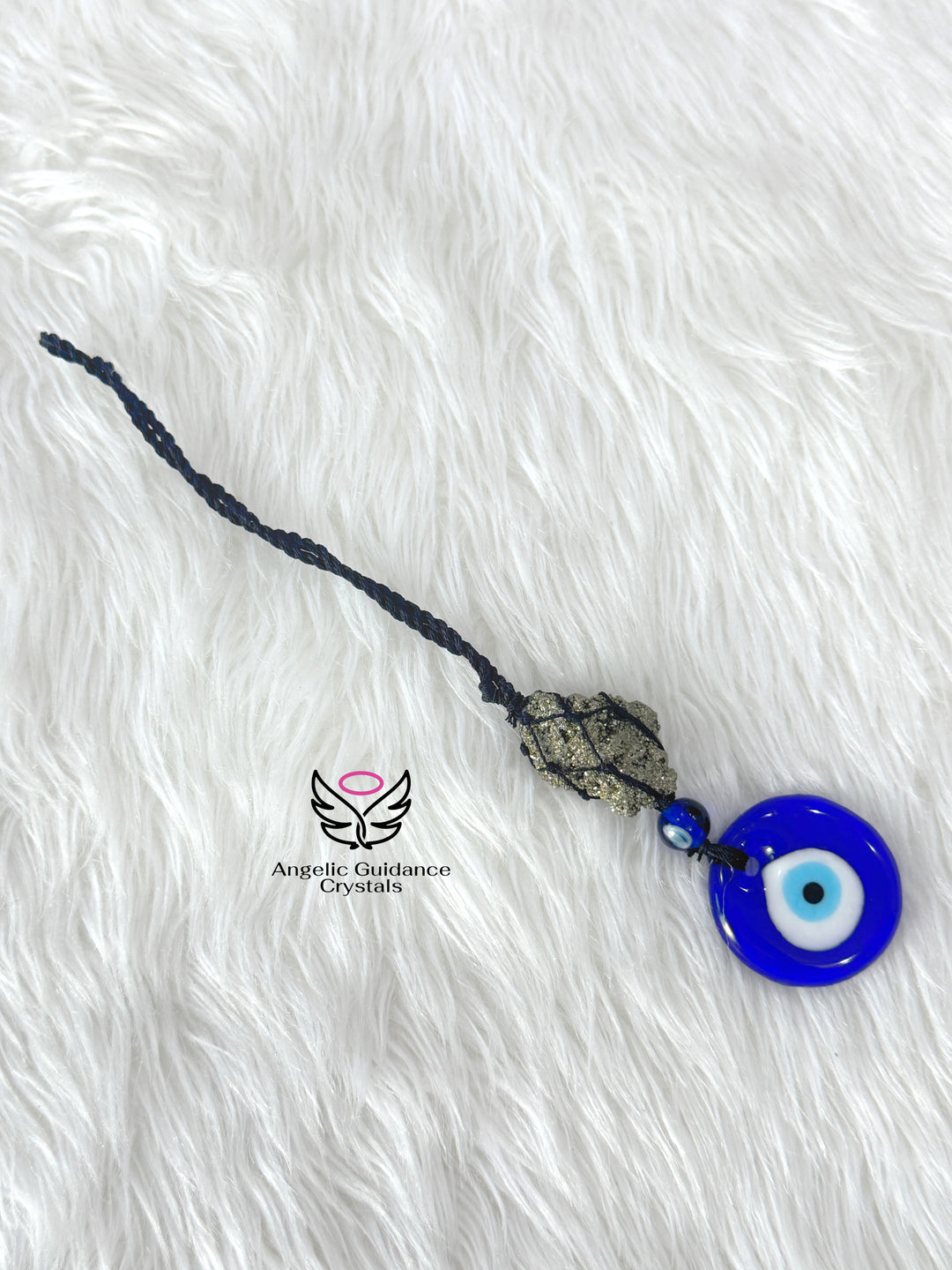 Pyrite Evil Eye Hanging