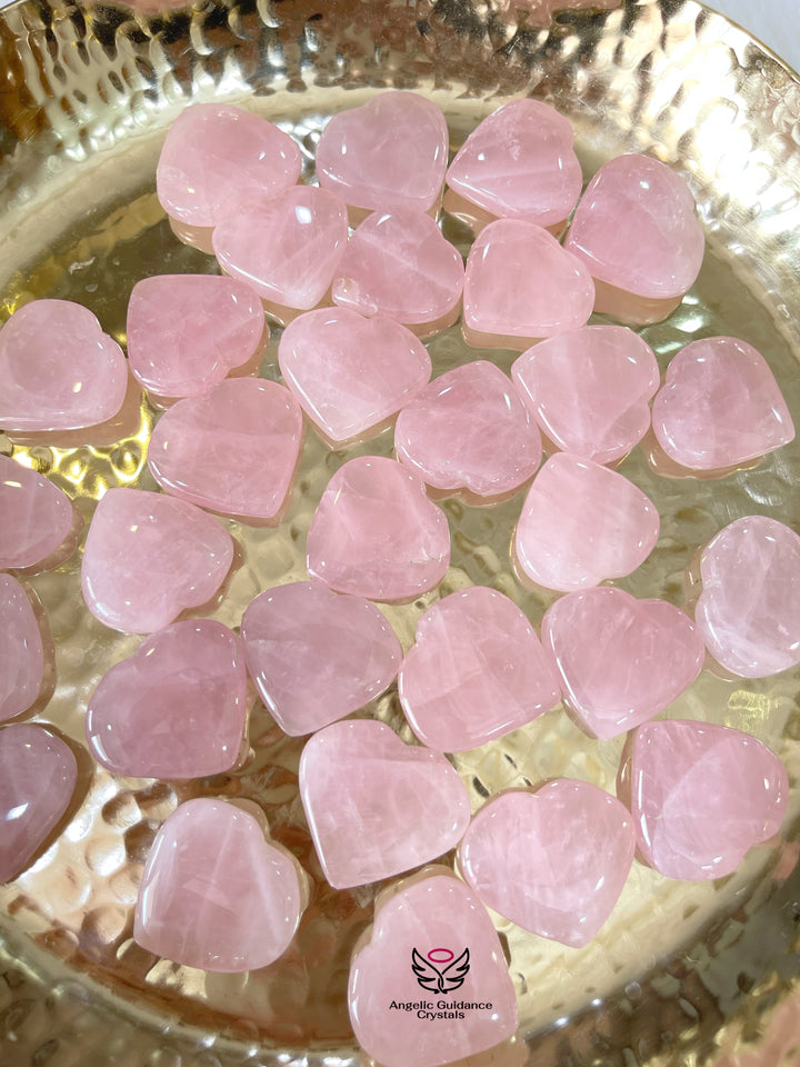 Rose Quartz Heart Small AA