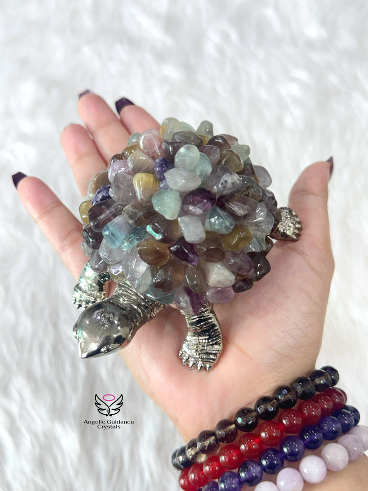 Rainbow Fluorite Tortoise Lamp 2