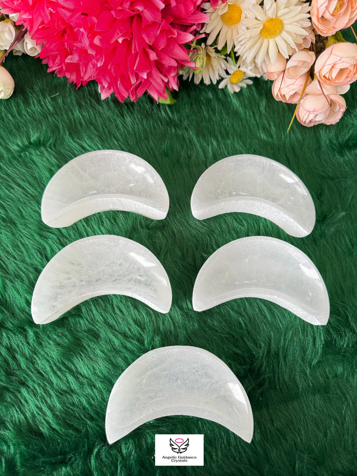 Selenite Moon Bowl