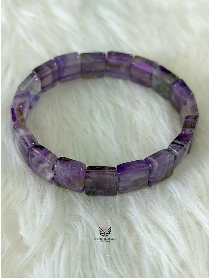 Amethyst Pyramid Bracelet