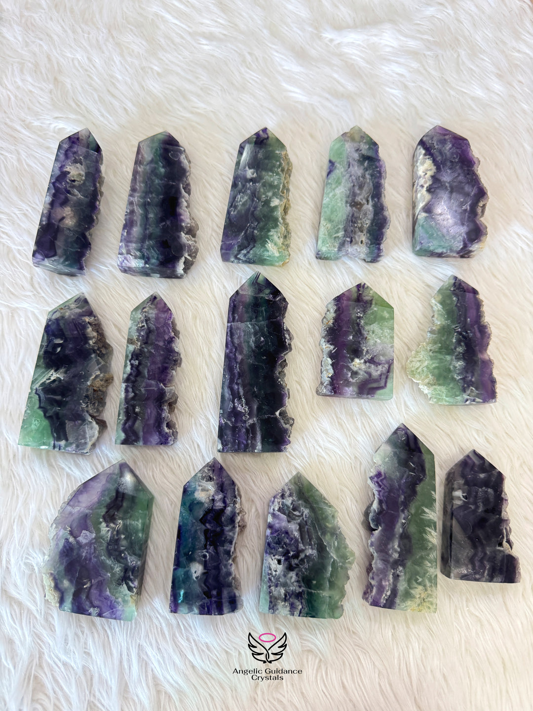 Rainbow Fluorite Raw Tower