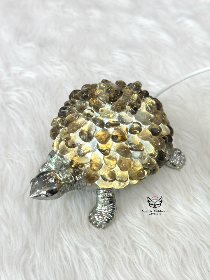 Smoky Quartz Tortoise Lamp
