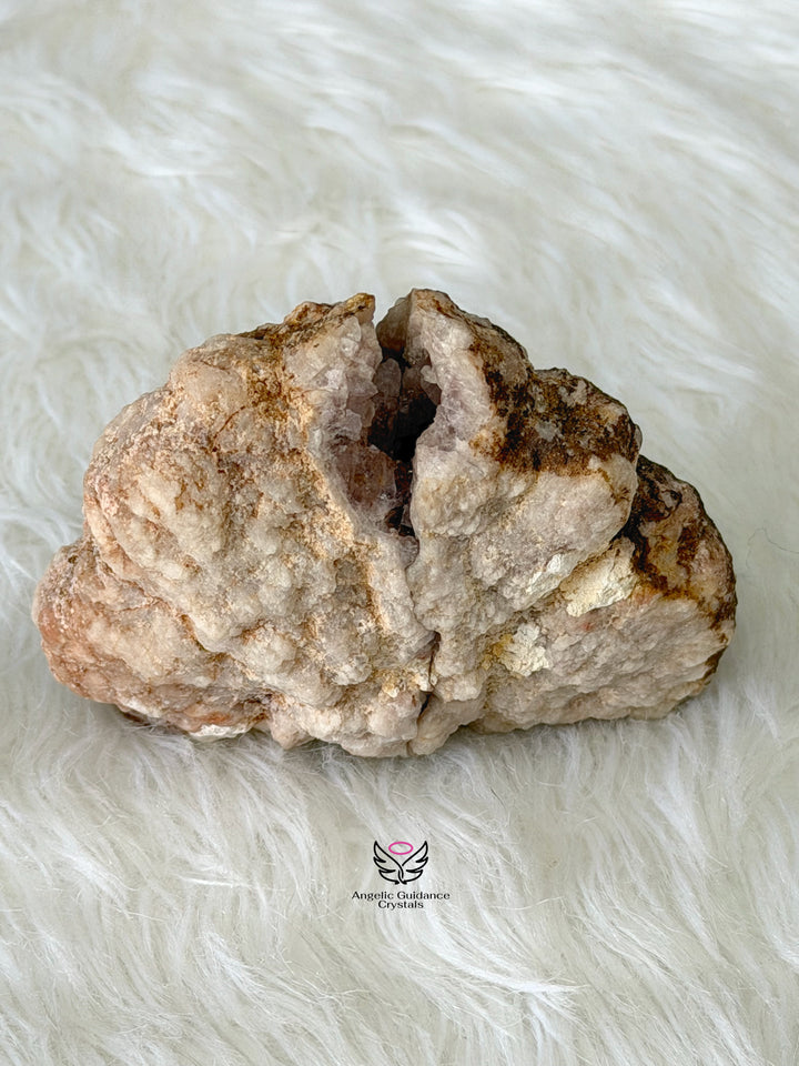 Pink Amethyst Geode Pair