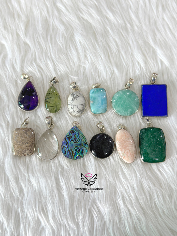 Crystal Silver Pendants