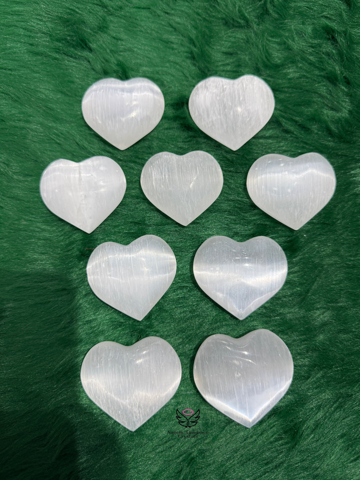 Selenite Heart Medium