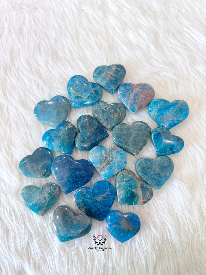 Blue Apatite Heart Small