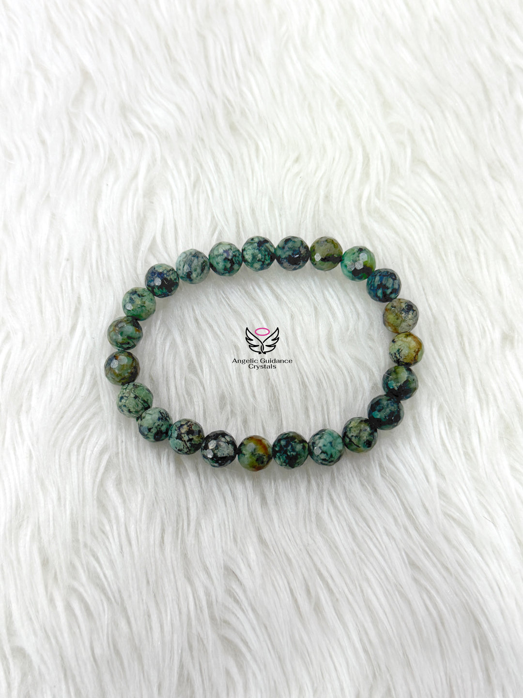 African Turquoise Faceted 8mm Bracelet