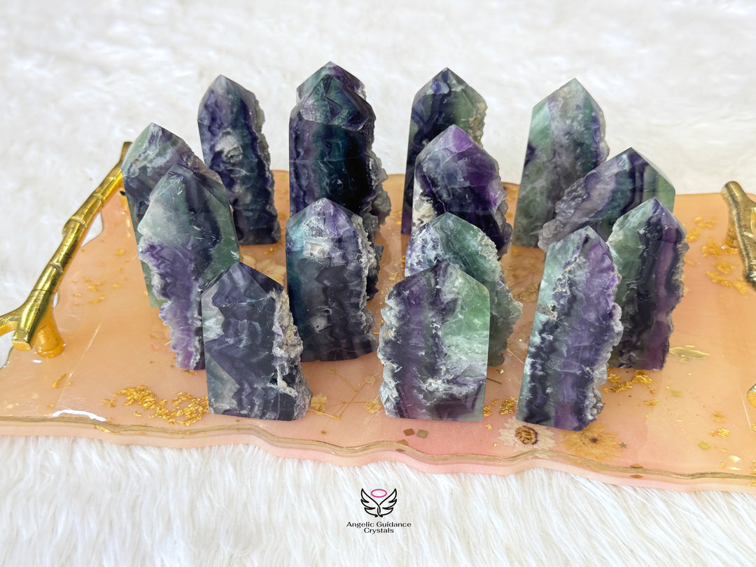 Rainbow Fluorite Raw Tower