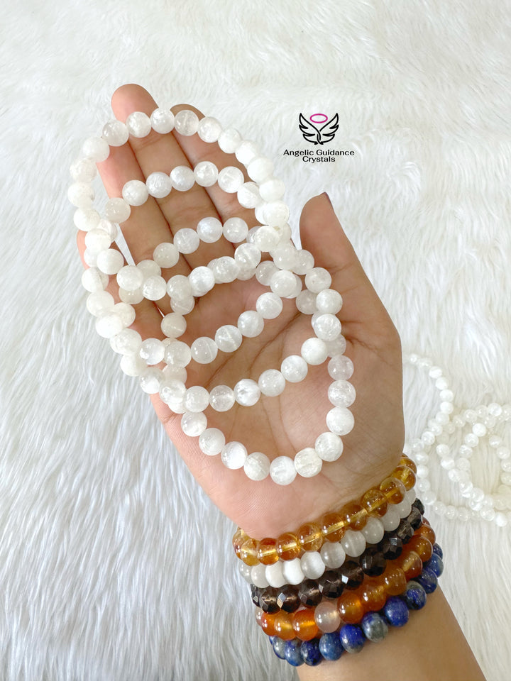 Selenite Round Bracelet