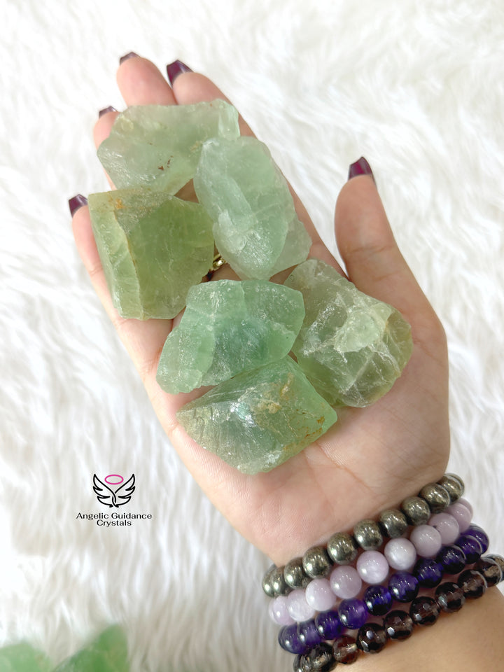 Green Fluorite Rawstone Medium