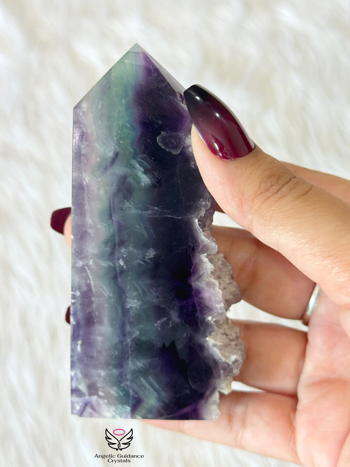Rainbow Fluorite Raw Tower